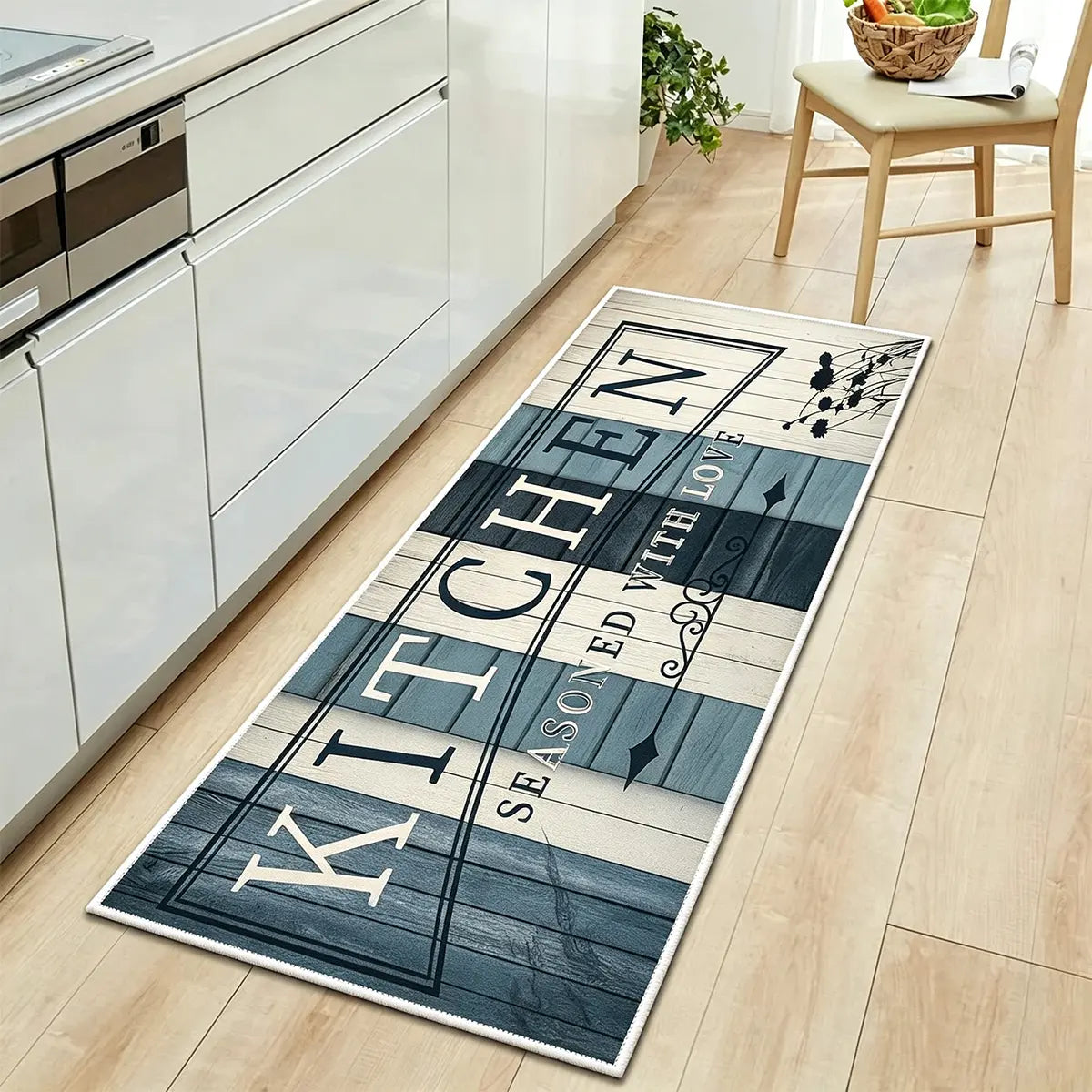 Non-Slip Kitchen Mat Set, Vintage Wood Pattern Farmhouse Design, Soft Comfortable Rug for Kitchen Living Room Bedroom Use, Rugs for Kitchen Floor