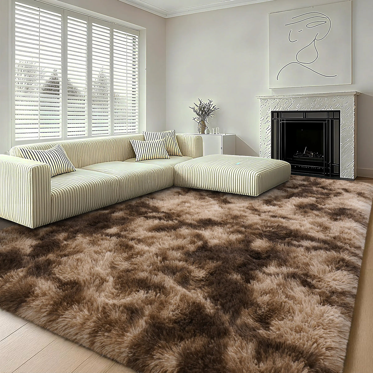 【Moving Season】MUGORN plush rugs for bedroom and living room, upgraded non-slip, thick plush carpet, soft indoor decorative rug, perfect for living room, home accessories, stylish room decor, and apartment essentials (available in various sizes), House