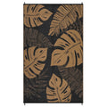 Leaf Print Outdoor Rug Double-Sided Reversible Plastic Straw Woven Rug Foldable Garden Decoration Rug Large Size Washable Outdoor Rug for Terrace Beach RV Picnic Balcony Patio