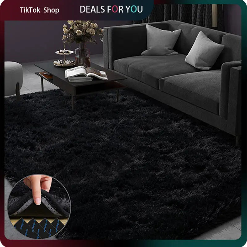 【Moving Season】MUGORN plush rugs for bedroom and living room, upgraded non-slip, thick plush carpet, soft indoor decorative rug, perfect for living room, home accessories, stylish room decor, and apartment essentials (available in various sizes), House