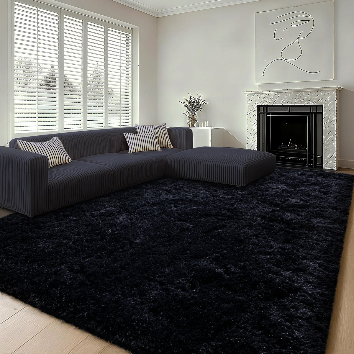 【Moving Season】MUGORN plush rugs for bedroom and living room, upgraded non-slip, thick plush carpet, soft indoor decorative rug, perfect for living room, home accessories, stylish room decor, and apartment essentials (available in various sizes), House