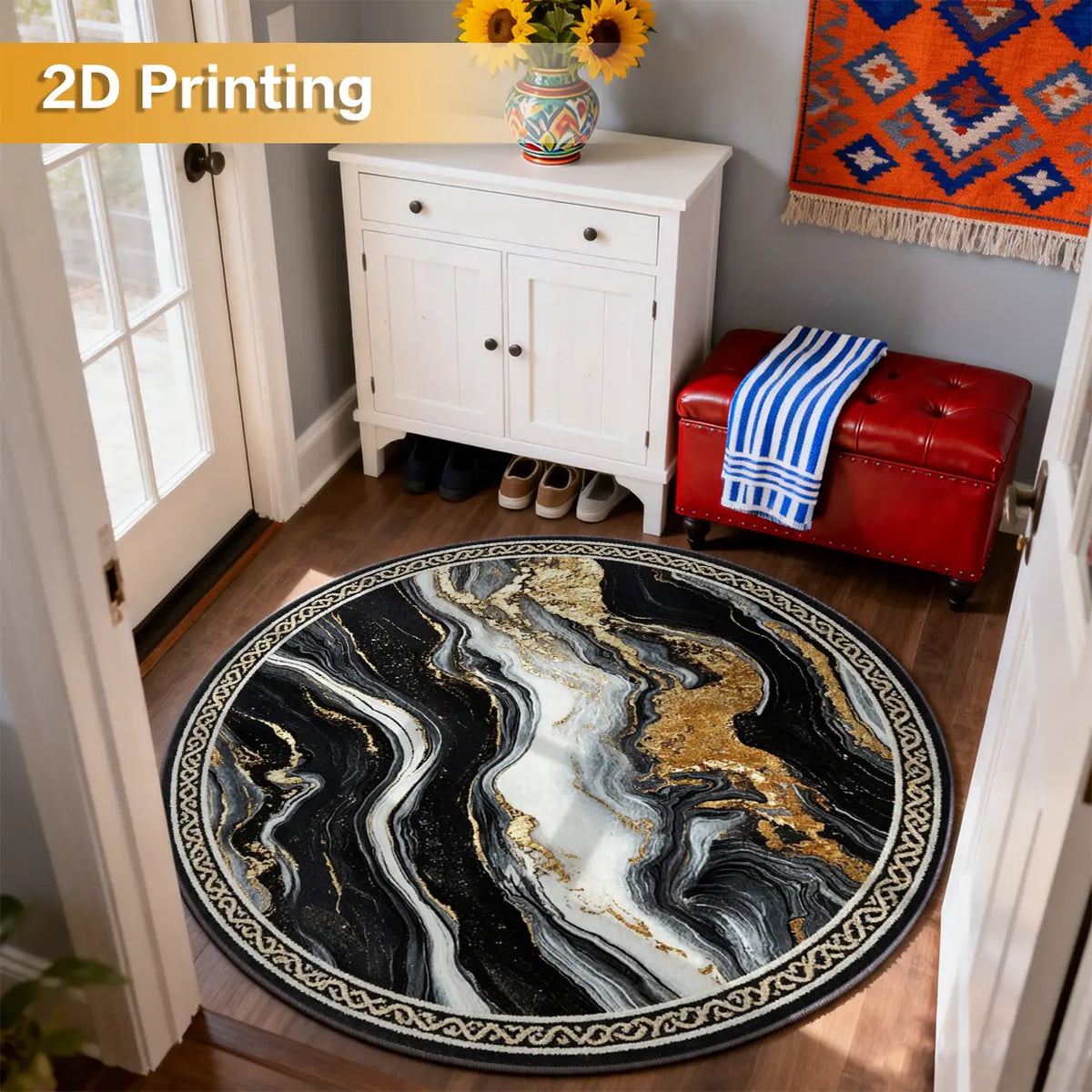 Local Delivery Multi Sizes Velvet Black White Gold Swirl Luxury Marble Fluid Rug Washable Non Slip Boho Farmhouse Runner Nursery Indoor Decor Rug