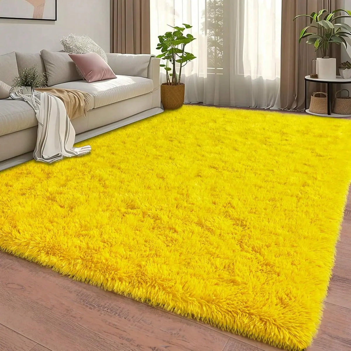 AILYEI Soft Shag Rugs For Bedroom, Burgundy Red Fluffy Shaggy Rugs For Living Room Nursery, Luxury Modern Plush Carpet Girls Boys Kids Room Dorm Indoor Home Decor, Upgrade Non-Slip