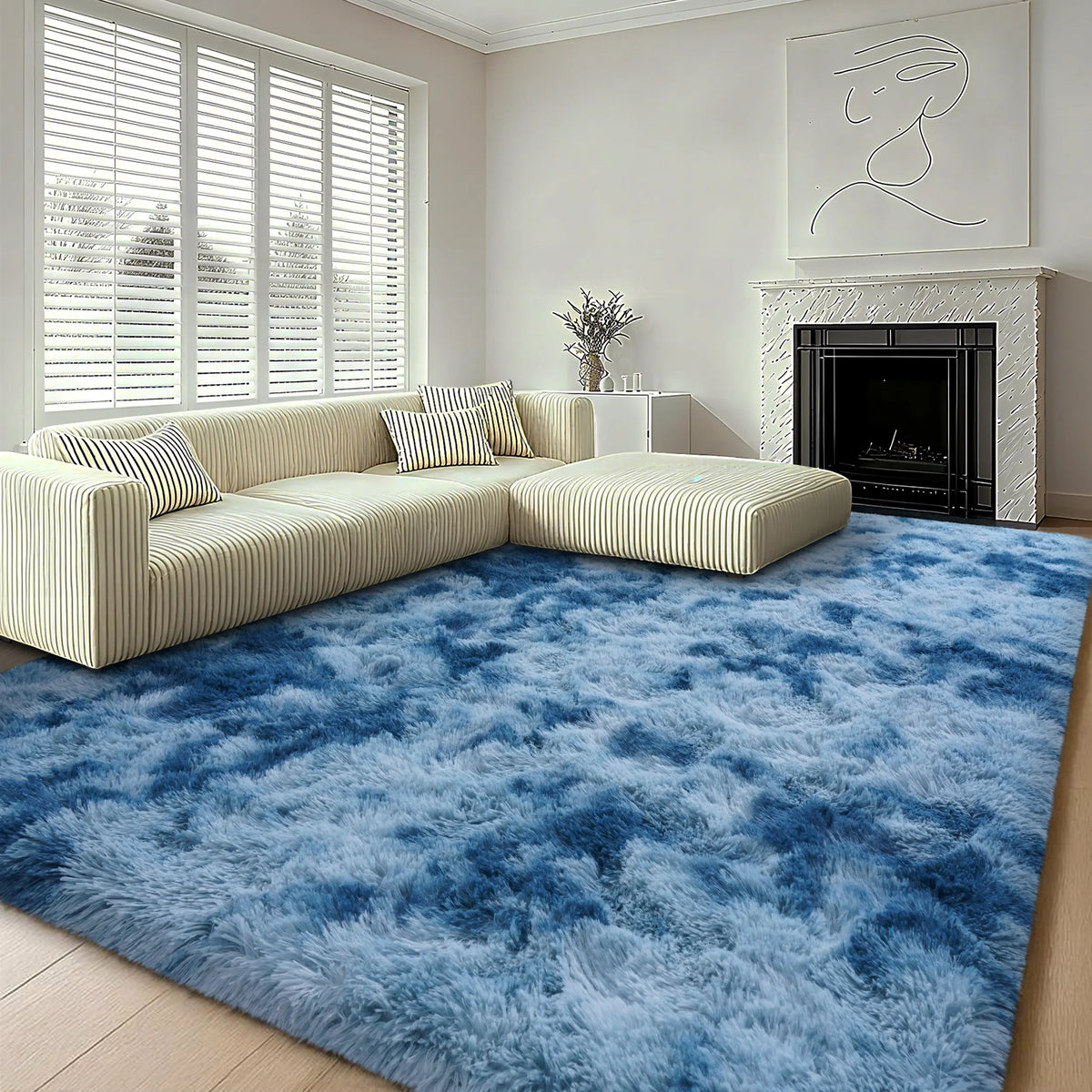 【Moving Season】MUGORN plush rugs for bedroom and living room, upgraded non-slip, thick plush carpet, soft indoor decorative rug, perfect for living room, home accessories, stylish room decor, and apartment essentials (available in various sizes), House