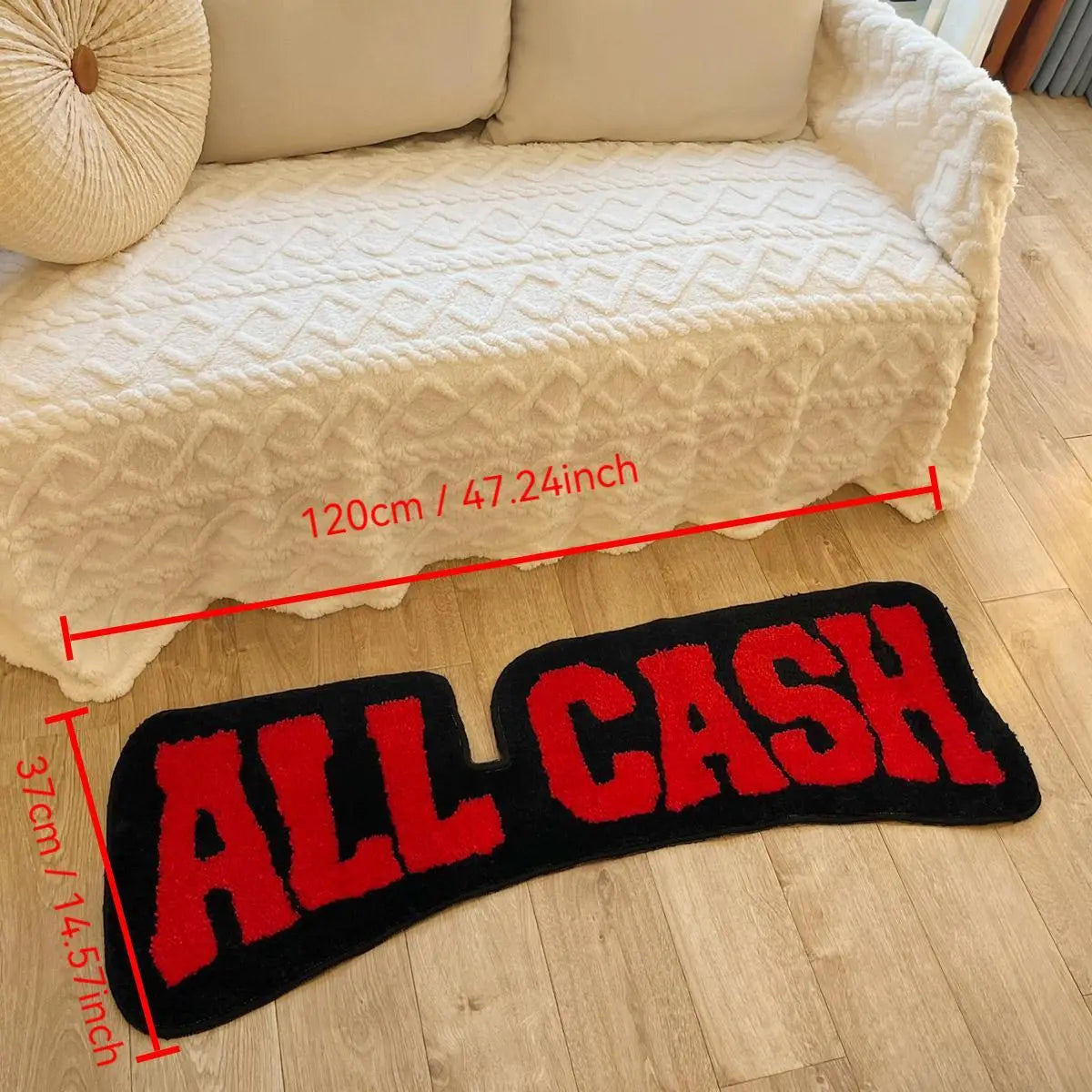 All Cash Letter Pattern Tufted Decorative Area Rug, Shaggy Rug, Fluffy Area Rug, 1 Count Non-slip Soft Floor Mat, Decorative Carpet for Home Living Room Bedroom, Room Decor, Trending Home Decor 2024, Home Decor Rugs