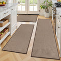 LOKHOM 3-Piece Non-Slip Kitchen Rugs Set - Thick Absorbent Soft Machine Washable Modern Runner Rug, Absorbent Decorative Indoor Floor Mat for Hallways Entryway Laundry Room