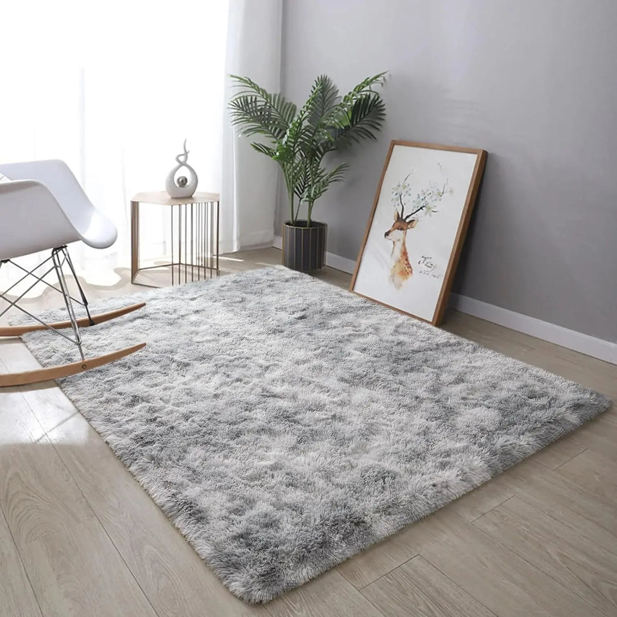 AILYEI Soft Shag Rugs For Bedroom, Burgundy Red Fluffy Shaggy Rugs For Living Room Nursery, Luxury Modern Plush Carpet Girls Boys Kids Room Dorm Indoor Home Decor, Upgrade Non-Slip