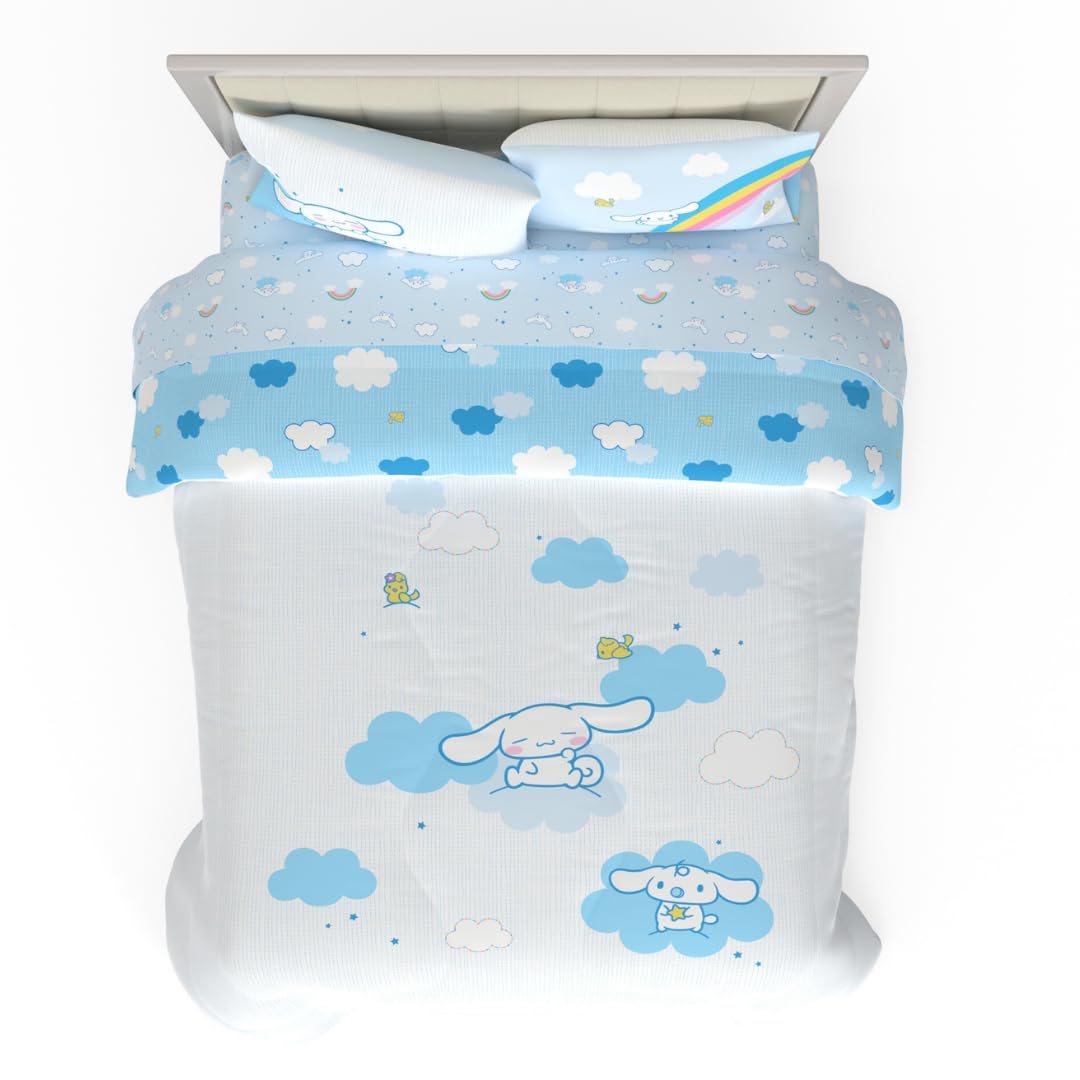 Franco Kids Bedding Super Soft Comforter and Sheet Set with Sham, 5 Piece Twin Size, Hello Kitty