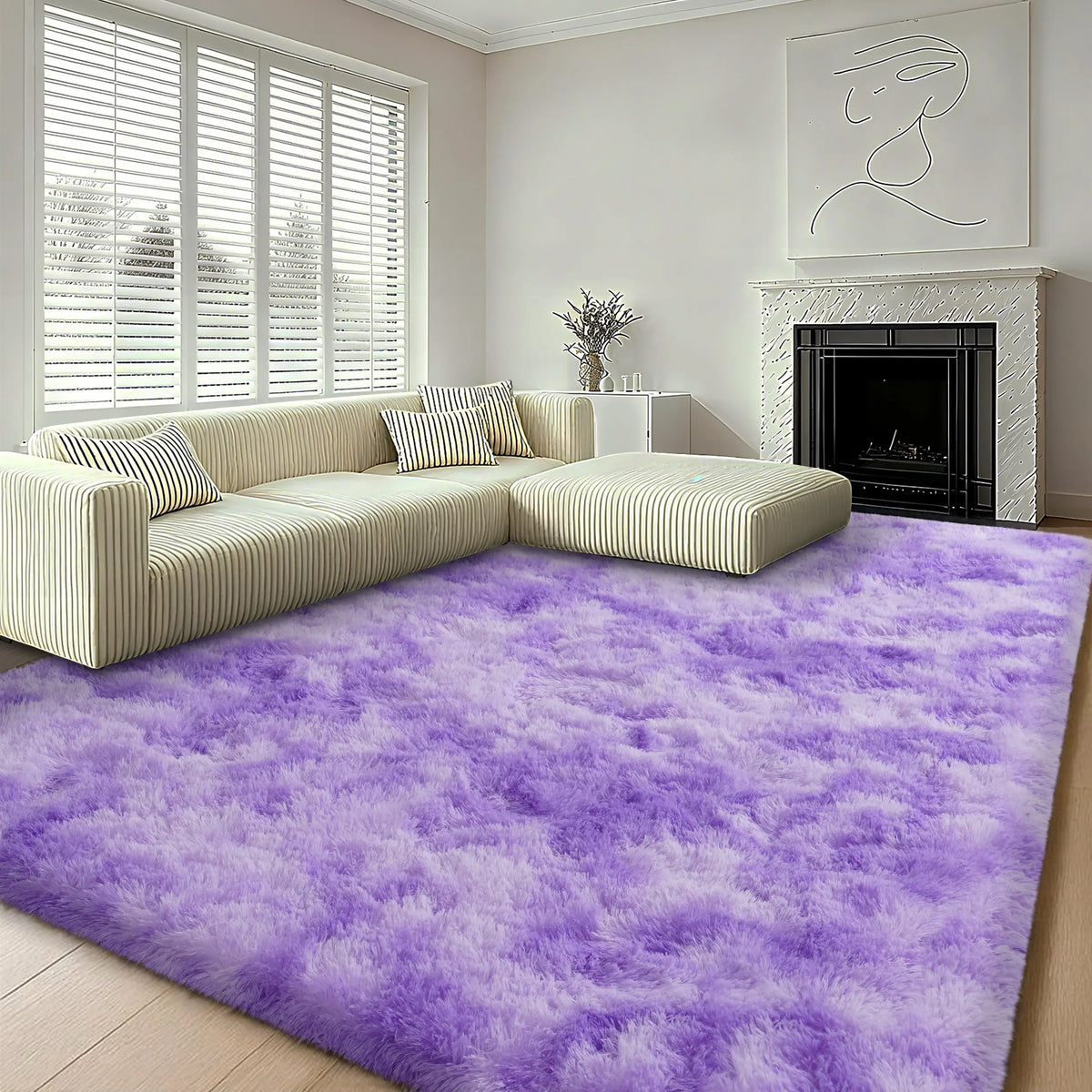 【Moving Season】MUGORN plush rugs for bedroom and living room, upgraded non-slip, thick plush carpet, soft indoor decorative rug, perfect for living room, home accessories, stylish room decor, and apartment essentials (available in various sizes), House