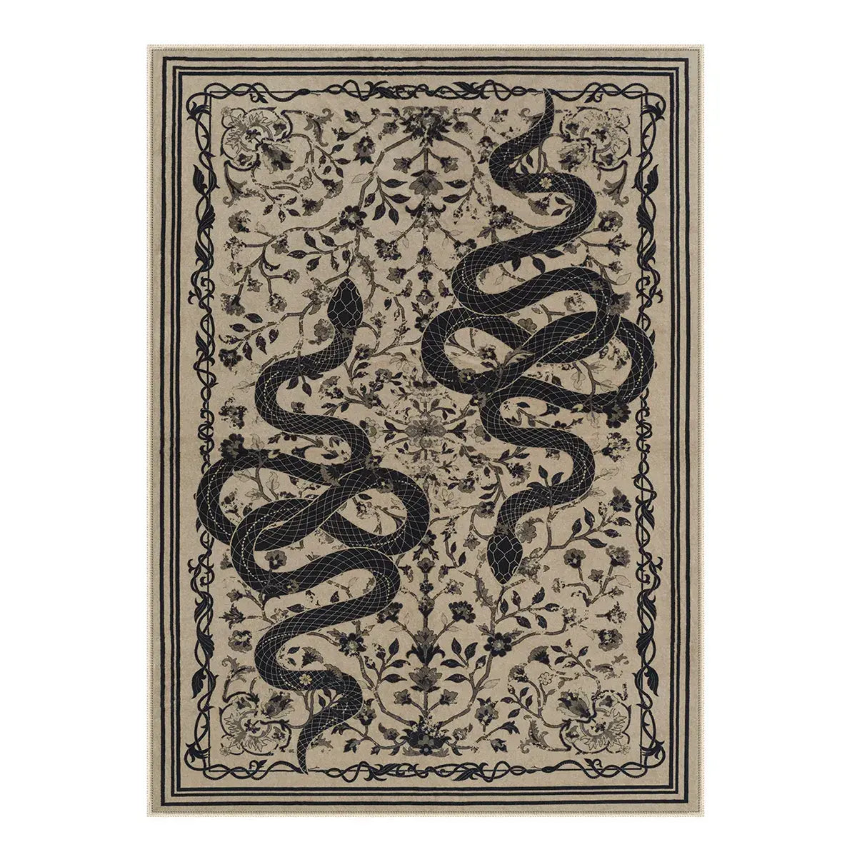 Lahome Washable Area Rug Large Snake Living Room Rugs, Soft Rug for Bedroom, Non-Slip Indoor Carpet for Dining Room Home Office