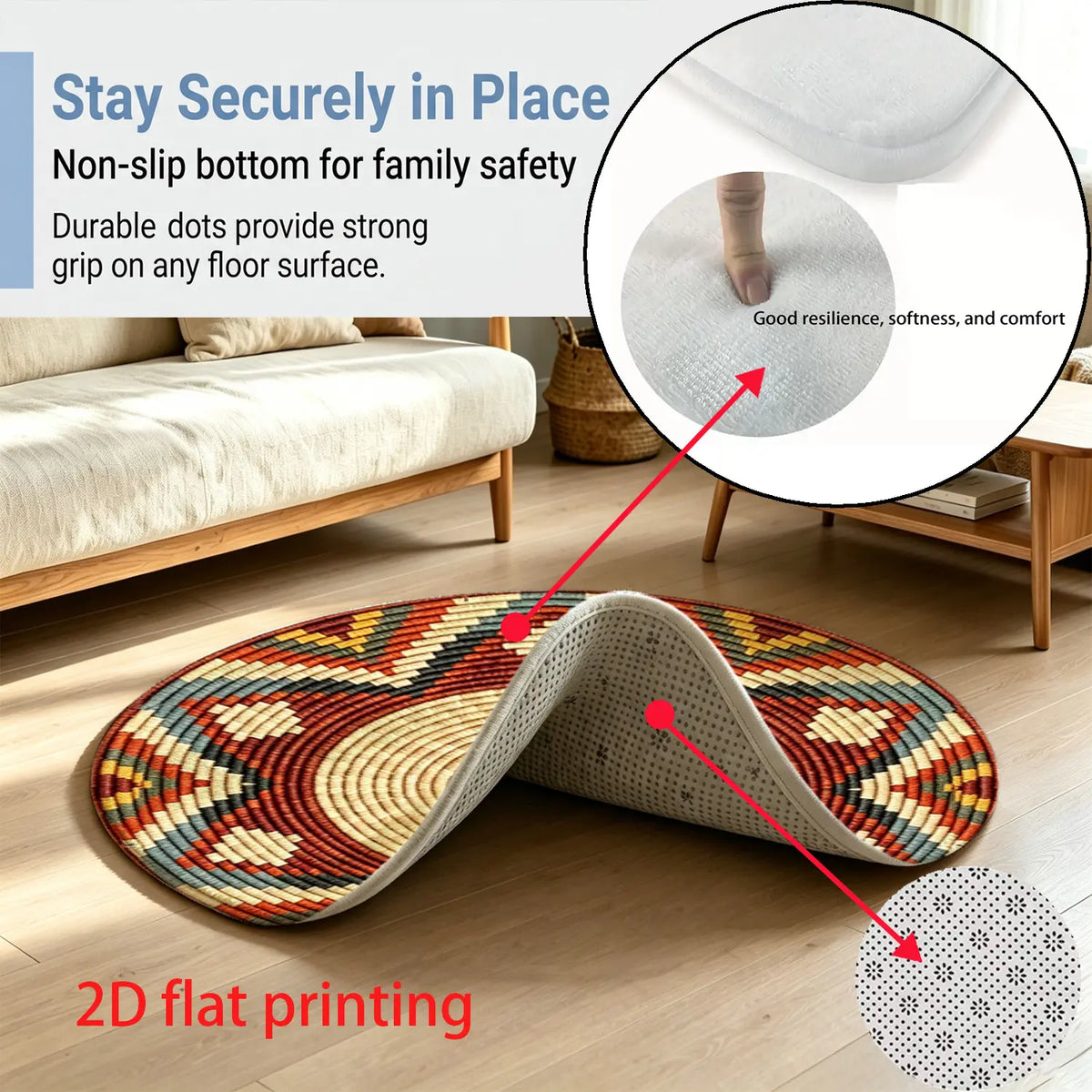 Creative Decorative Floor Mat, Home Decoration Mat, Area Rug, Home Decor Rug for Bedroom, Living Room, Balcony and Hotel, Ideal for Festive Occasions #GLOBAL PICKS