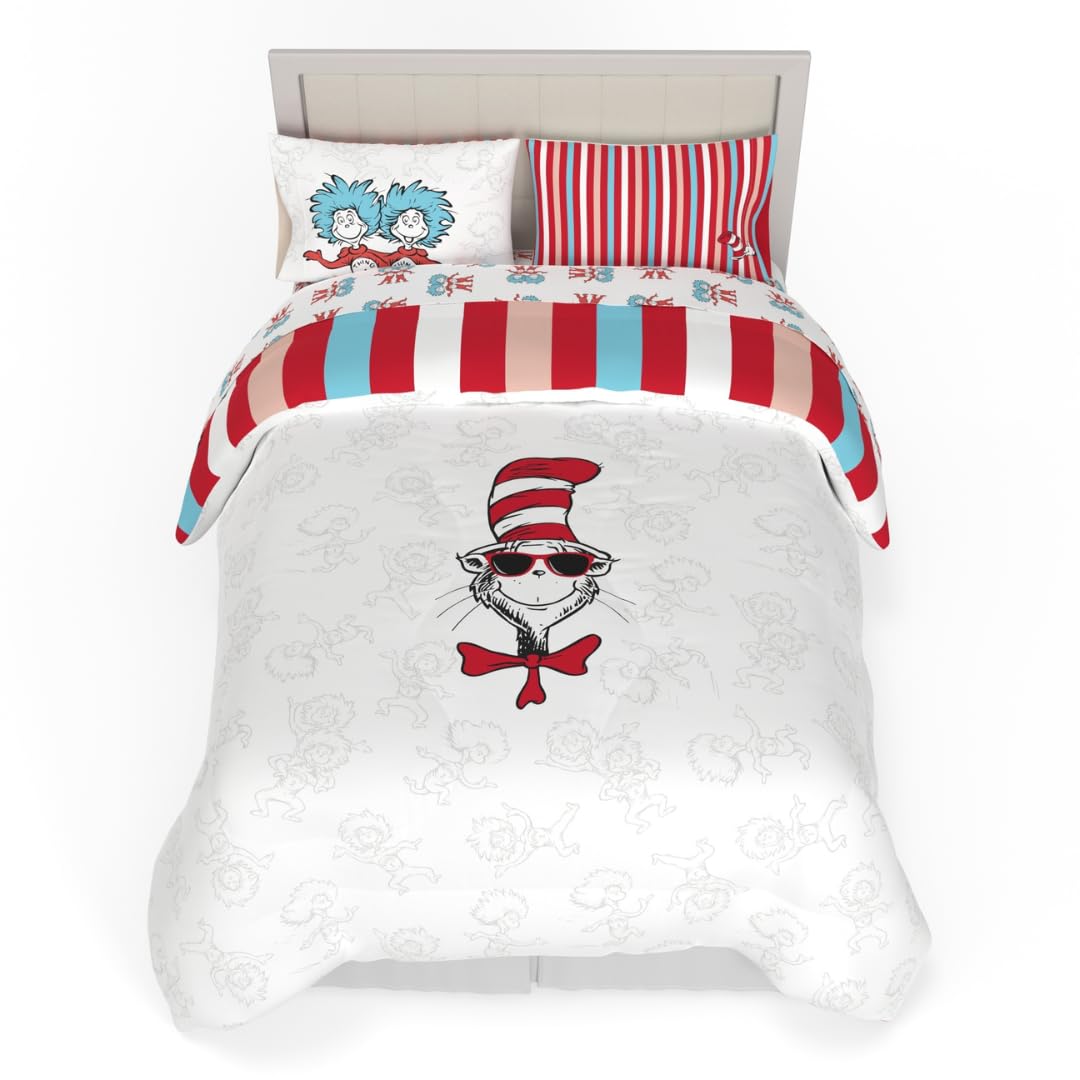 Super Mario Kids Twin Size Bedding, 4 Piece Super Soft Cozy Reversible Comforter and Sheet Set, (Officially Licensed Product) By Franco