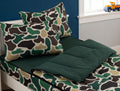 Meeting Story Zippable Bedding Twin,Dinosaur Camo Bedding Set Zip Up Comforter Bed in a Bag with Fitted Sheet and 2 Pcs Pillowcases(Green,Twin)