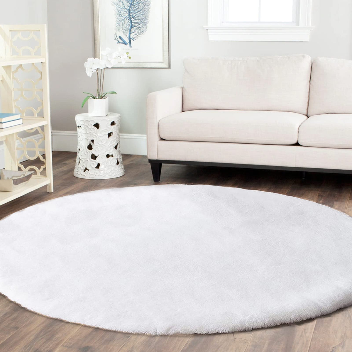 Latepis Washable Rugs 3x5 White Fluffy Shag Rug Shaggy Rug for Living Room Super Soft Area Rugs for Bedroom Nursery