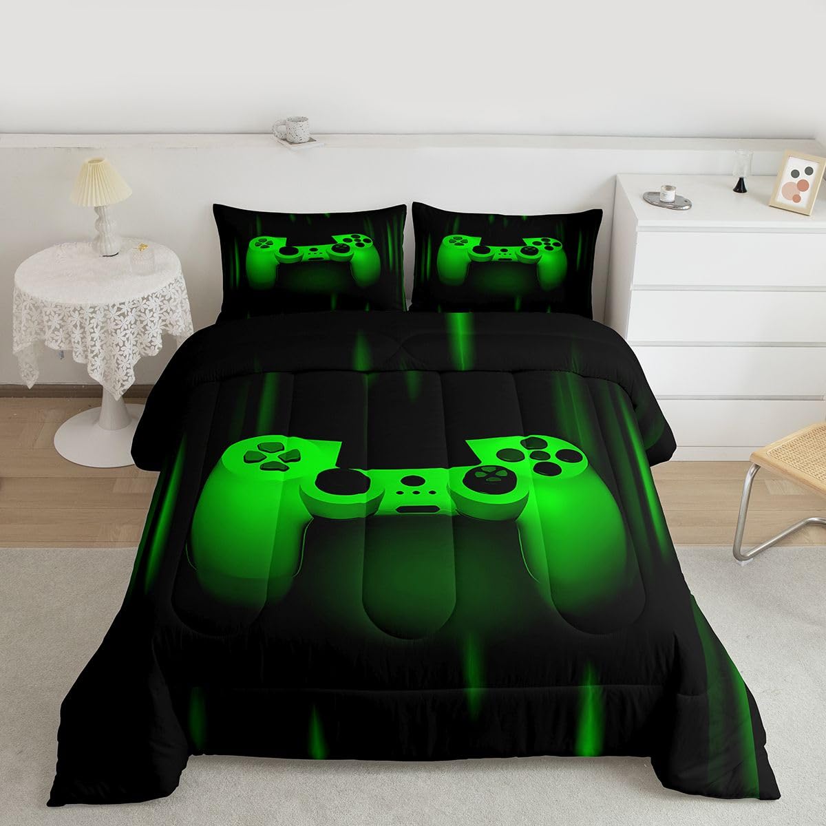 Feelyou Kids Construction Comforter Set Twin Bedding Sets for Boys Toddler Children Cartoon Cars Excavator Tractor Comforter Set Construction Machinery Truck Duvet Set Cars Bed Set with 1 Pillow Case