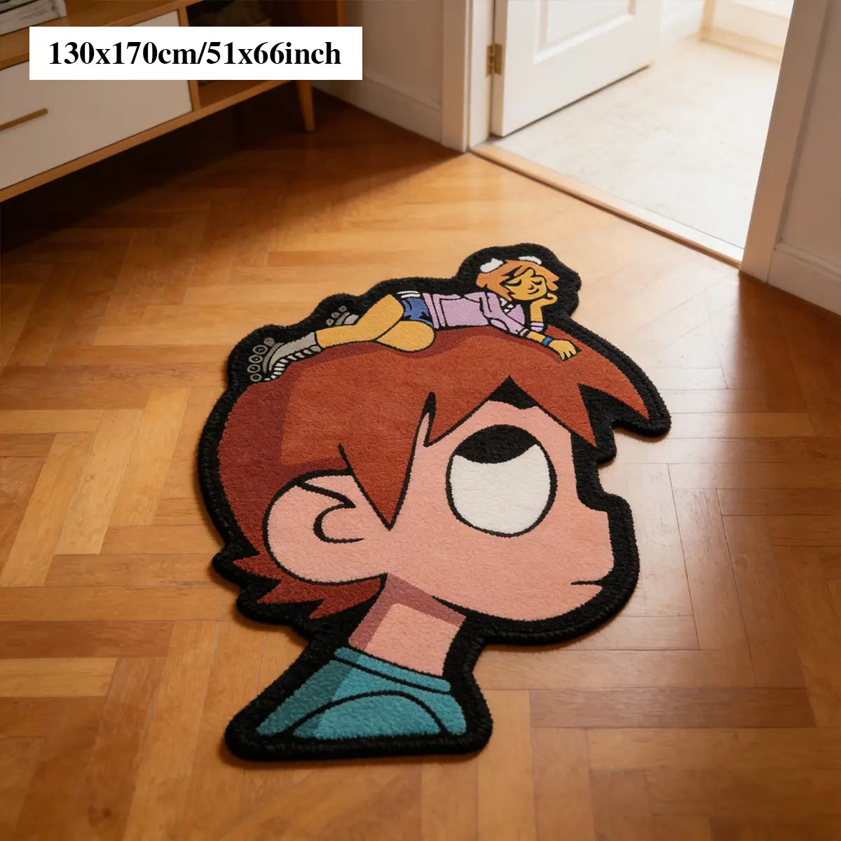 Hip-Hop Style Bedroom Rug, Sheepskin-Like Hallway Carpet, Soft Area Rug, Soft and Comfortable, Fun Design, Home Decor, Perfect for Entryways, Entrance Rug, House Decor Rug
