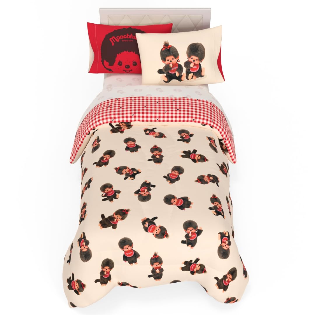 Franco Kids Bedding Super Soft Comforter and Sheet Set with Sham, 5 Piece Twin Size, Hello Kitty