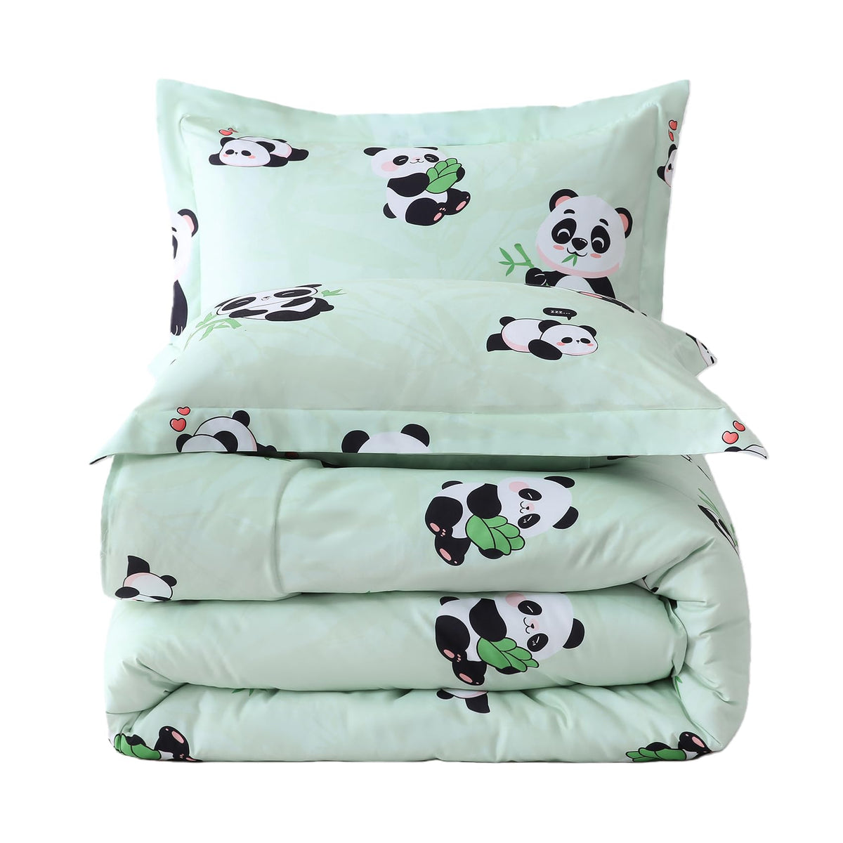 Yibeizi Kids Comforter Set for Boys Girls Full Size, Cute Quilted Woodland Forest Animal Print Fall Bedding with Pillow Sham, Lightweight Soft Breathable Machine Camping Themed Bed Set 3 Piece