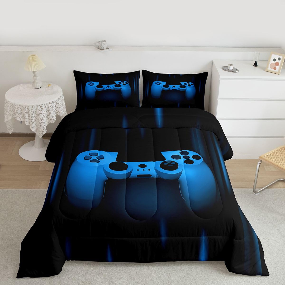 Feelyou Kids Construction Comforter Set Twin Bedding Sets for Boys Toddler Children Cartoon Cars Excavator Tractor Comforter Set Construction Machinery Truck Duvet Set Cars Bed Set with 1 Pillow Case