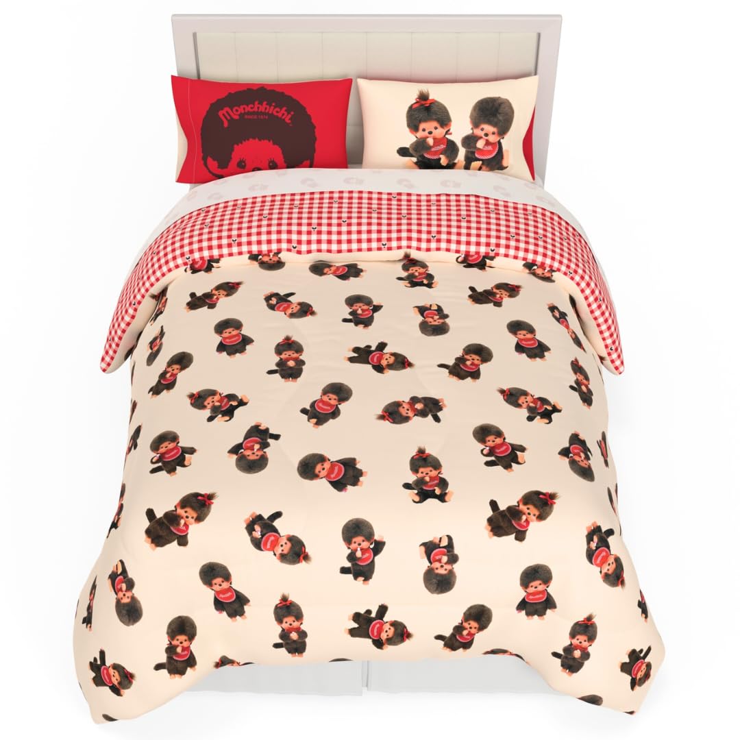Franco Kids Bedding Super Soft Comforter and Sheet Set with Sham, 5 Piece Twin Size, Hello Kitty