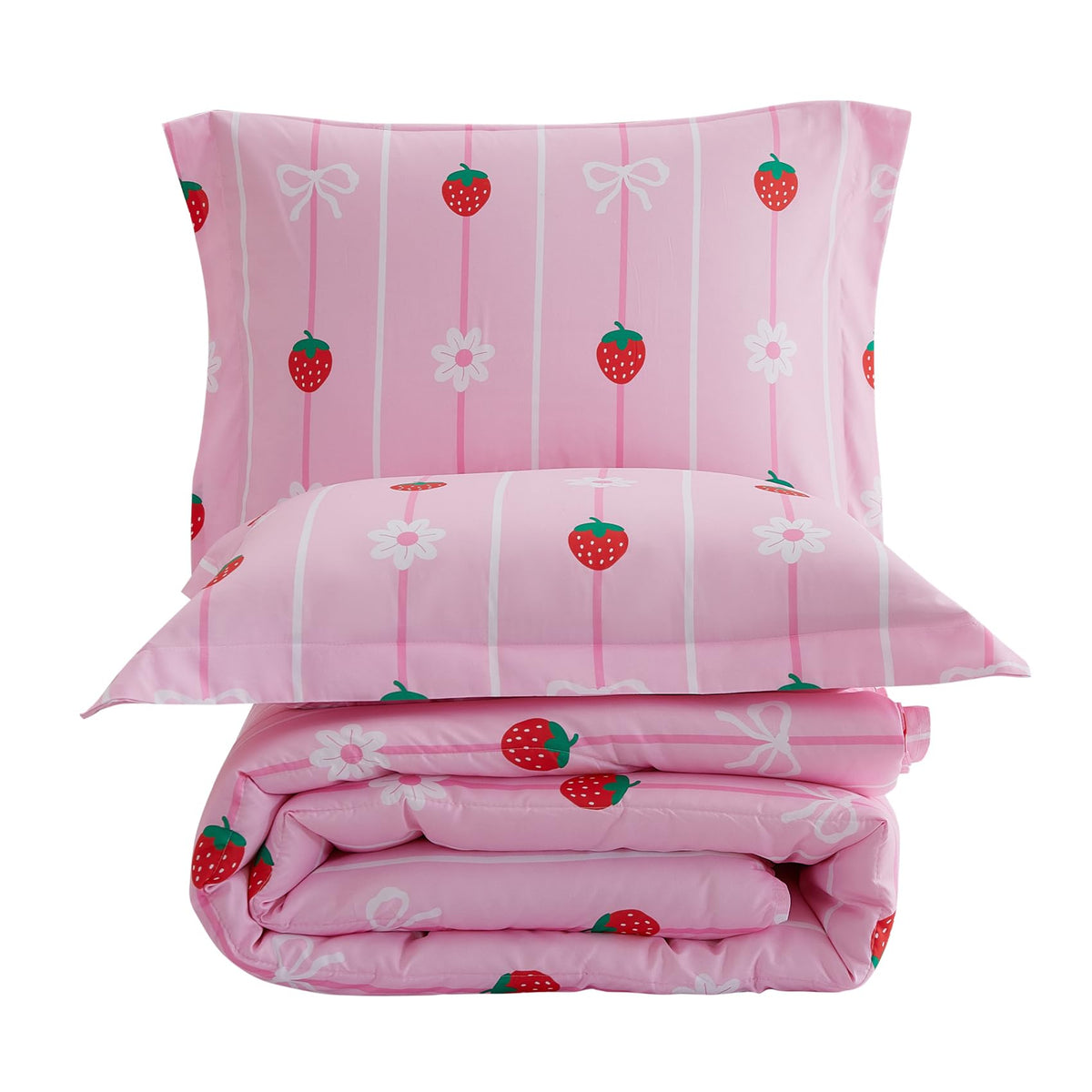 Yibeizi Kids Comforter Set for Boys Girls Full Size, Cute Quilted Woodland Forest Animal Print Fall Bedding with Pillow Sham, Lightweight Soft Breathable Machine Camping Themed Bed Set 3 Piece