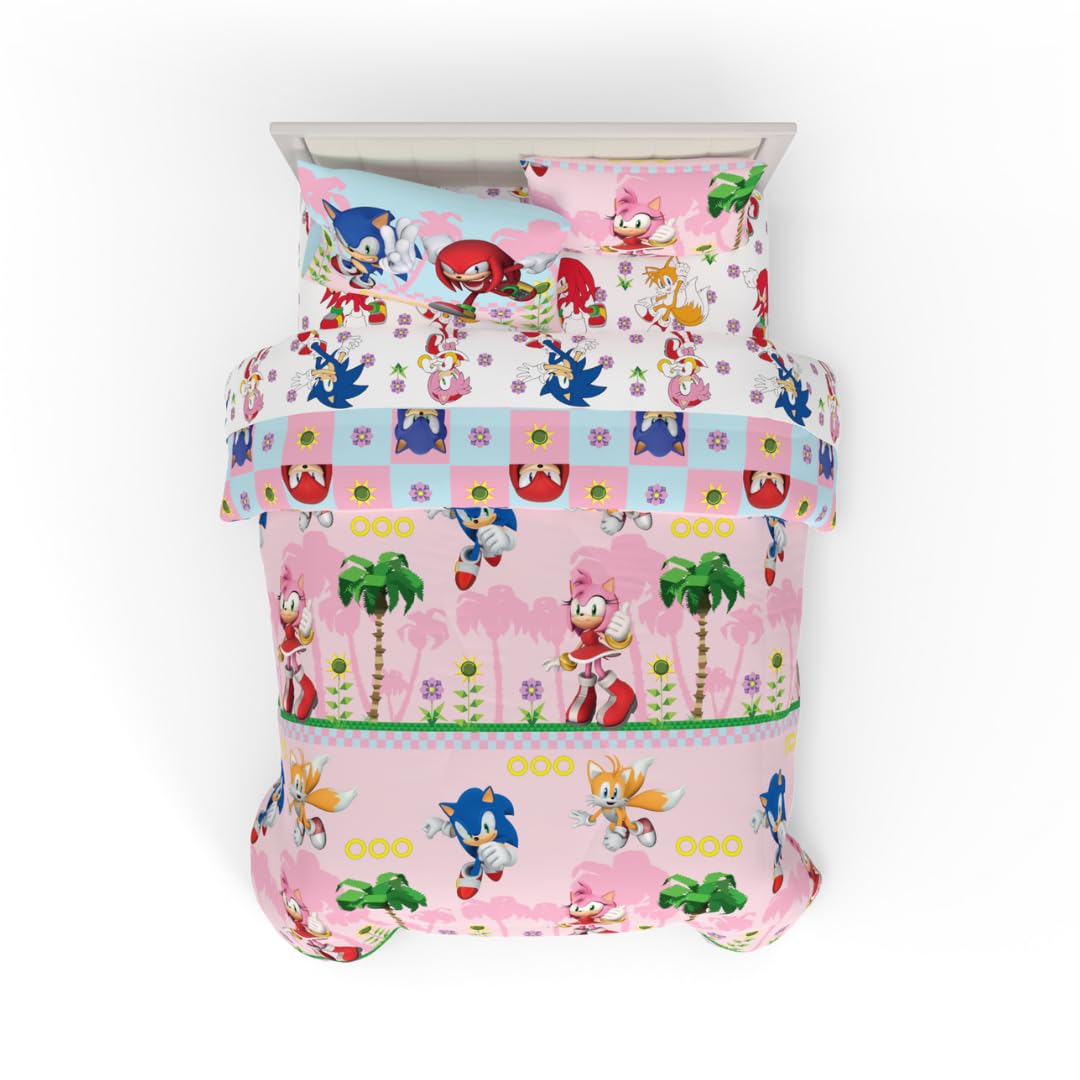 Peppa Pig Kids Bedding Super Soft & Cozy Reversible Microfiber Comforter and Sheet Set with Sham, 5 Piece Twin Size, (Officially Licensed Product) By Franco