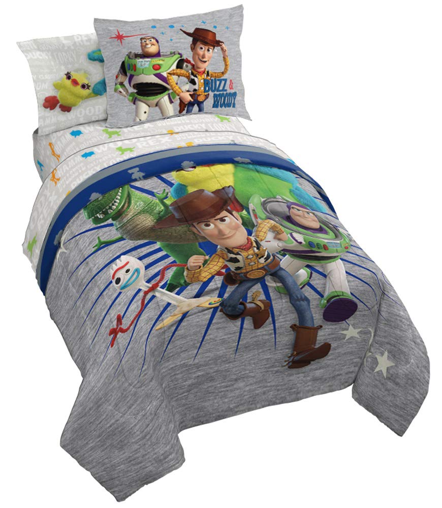 Disney Frozen Kids Full Comforter Set 7 Piece Bed in a Bag, Purple