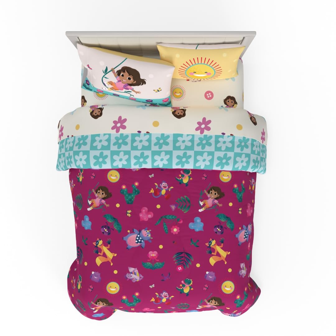 Peppa Pig Kids Bedding Super Soft & Cozy Reversible Microfiber Comforter and Sheet Set with Sham, 5 Piece Twin Size, (Officially Licensed Product) By Franco