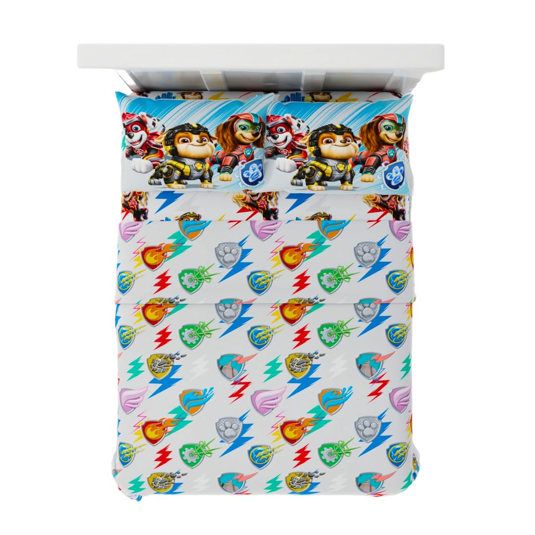 Paw Patrol Girls Kids Bedding Super Soft Microfiber Sheet Set, Twin, (Official) Nickelodeon Product By Franco
