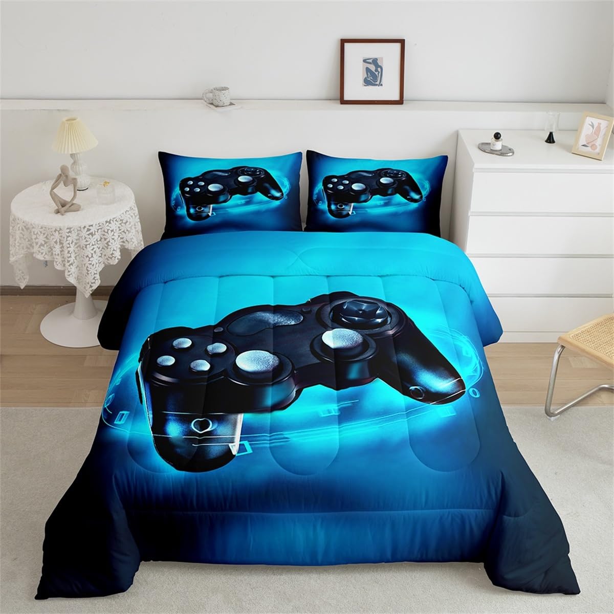 Feelyou Kids Construction Comforter Set Twin Bedding Sets for Boys Toddler Children Cartoon Cars Excavator Tractor Comforter Set Construction Machinery Truck Duvet Set Cars Bed Set with 1 Pillow Case