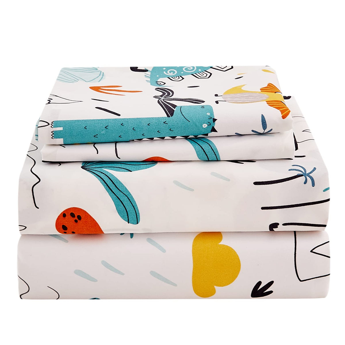 JSD Pink Unicorn Rainbow Kids Full Sheet Set for Girls 4 Piece