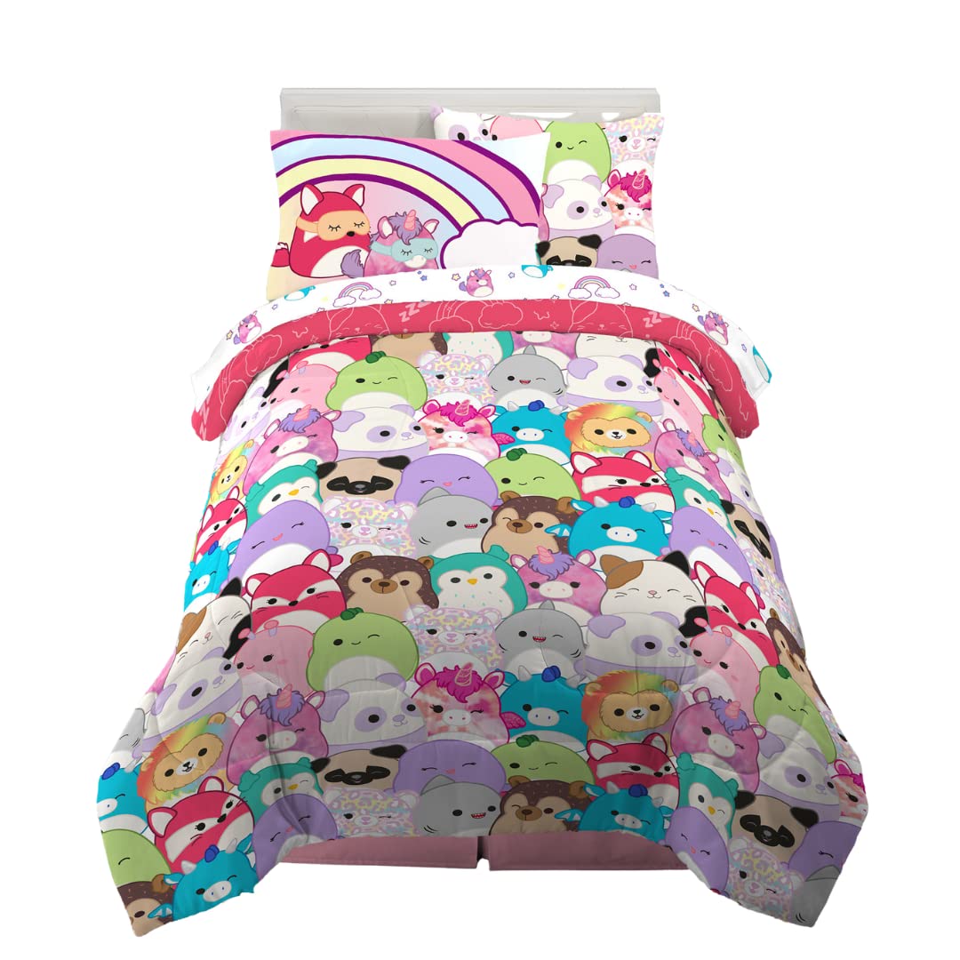 Peppa Pig Kids Bedding Super Soft & Cozy Reversible Microfiber Comforter and Sheet Set with Sham, 5 Piece Twin Size, (Officially Licensed Product) By Franco
