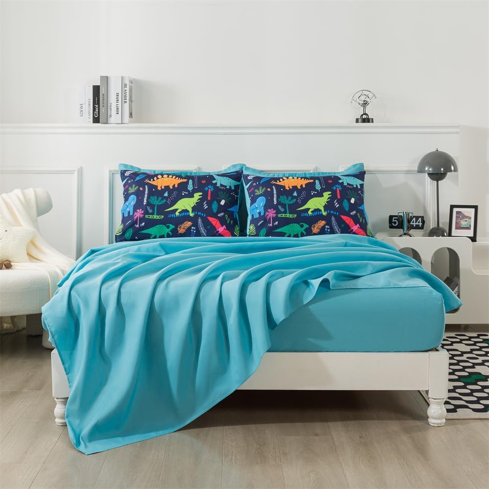 Dinosaur Bedding Set Twin for Boys 5 Pieces Wild Dino Comforter