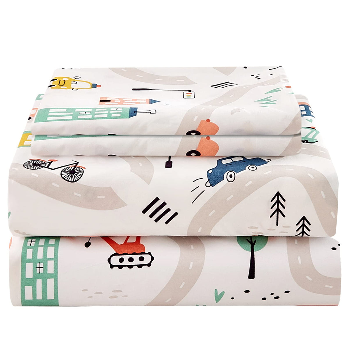 JSD Pink Unicorn Rainbow Kids Full Sheet Set for Girls 4 Piece