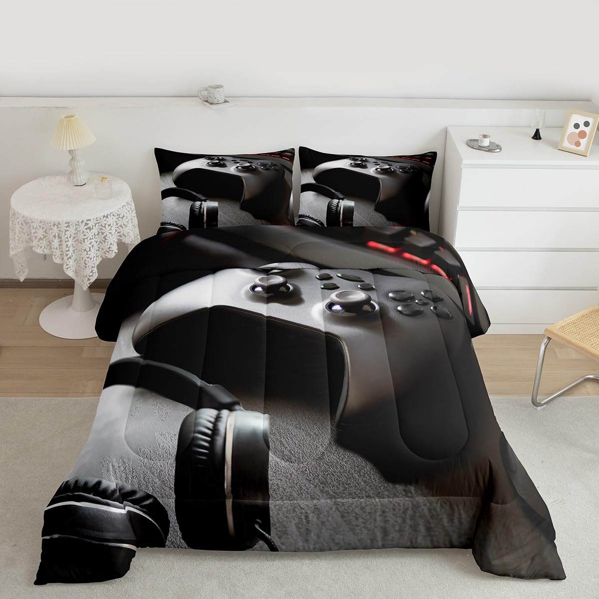 Feelyou Kids Construction Comforter Set Twin Bedding Sets for Boys Toddler Children Cartoon Cars Excavator Tractor Comforter Set Construction Machinery Truck Duvet Set Cars Bed Set with 1 Pillow Case