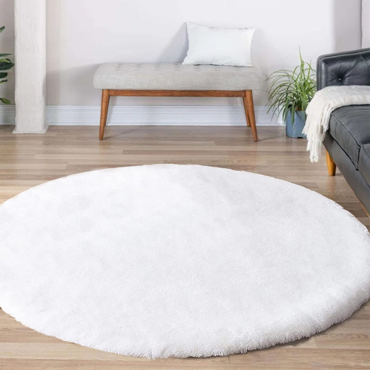 Latepis Washable Rugs 3x5 White Fluffy Shag Rug Shaggy Rug for Living Room Super Soft Area Rugs for Bedroom Nursery