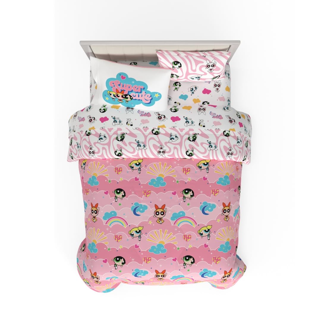 Franco Kids Bedding Super Soft Comforter and Sheet Set with Sham, 5 Piece Twin Size, Hello Kitty