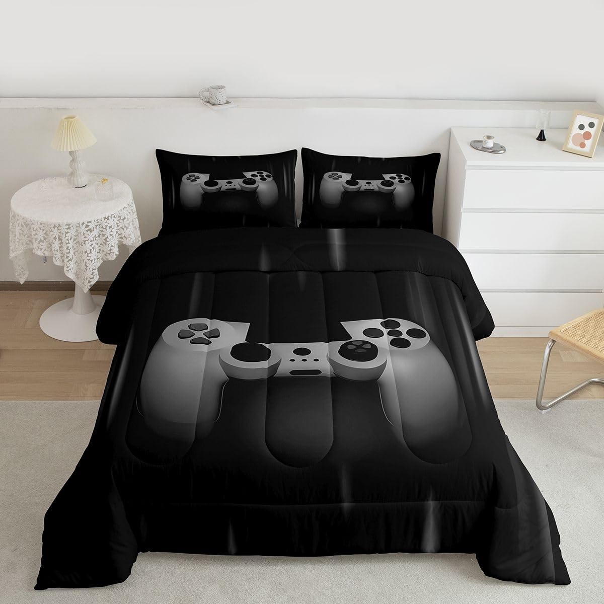 Feelyou Kids Construction Comforter Set Twin Bedding Sets for Boys Toddler Children Cartoon Cars Excavator Tractor Comforter Set Construction Machinery Truck Duvet Set Cars Bed Set with 1 Pillow Case