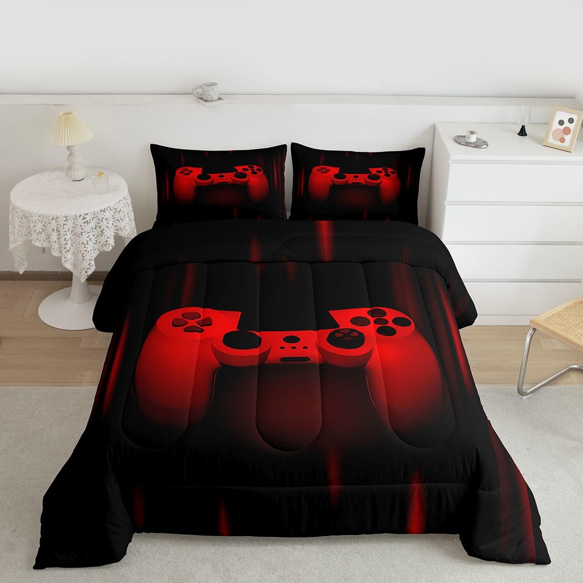 Feelyou Kids Construction Comforter Set Twin Bedding Sets for Boys Toddler Children Cartoon Cars Excavator Tractor Comforter Set Construction Machinery Truck Duvet Set Cars Bed Set with 1 Pillow Case