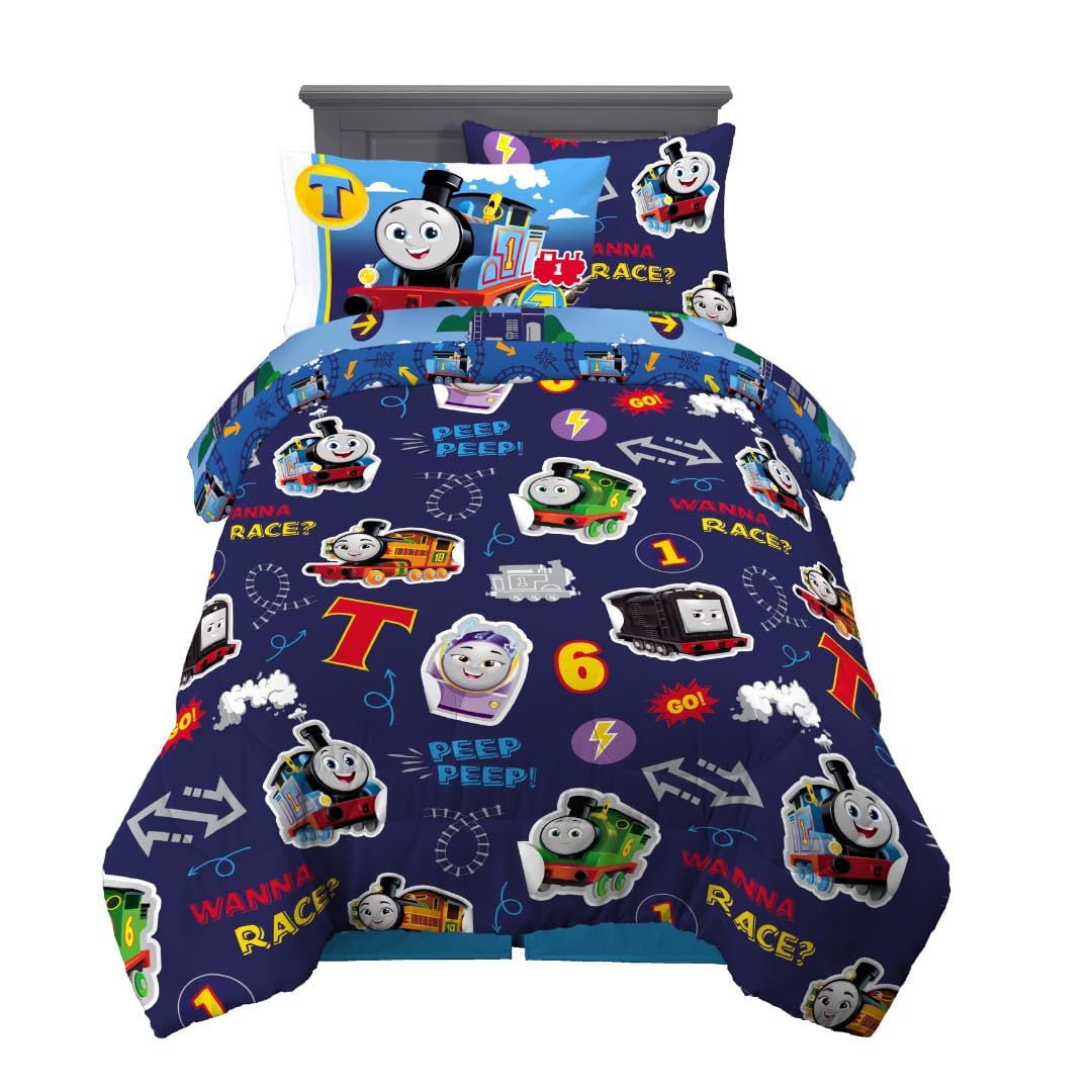Peppa Pig Kids Bedding Super Soft & Cozy Reversible Microfiber Comforter and Sheet Set with Sham, 5 Piece Twin Size, (Officially Licensed Product) By Franco