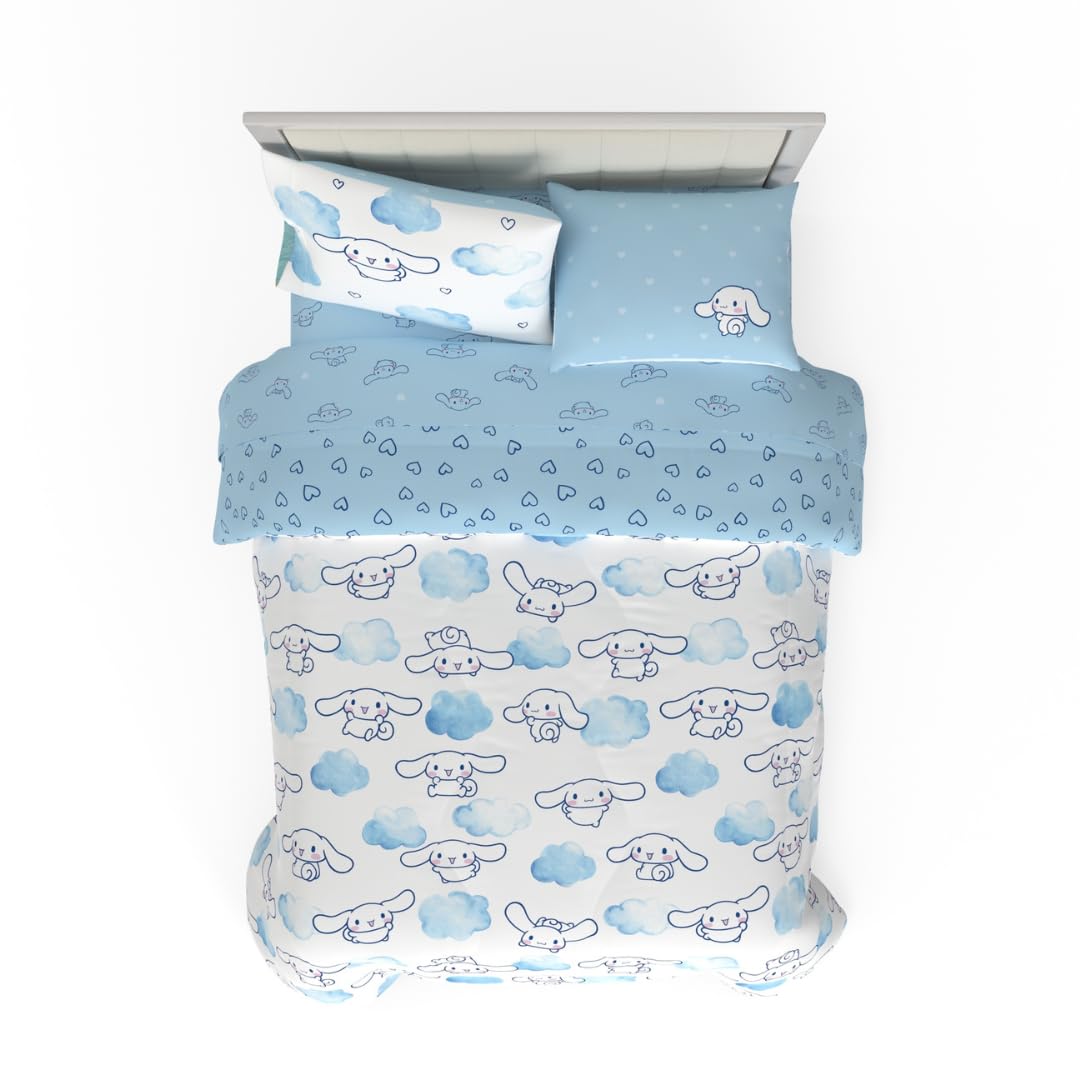 Franco Kids Bedding Super Soft Comforter and Sheet Set with Sham, 5 Piece Twin Size, Hello Kitty