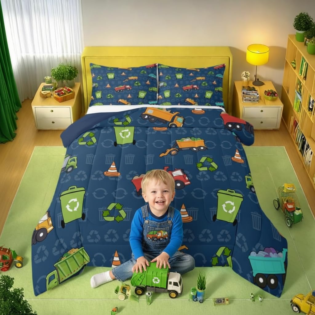 Erosebridal Cartoon Train Comforter Set Twin Kids Bedding for Boys Girls
