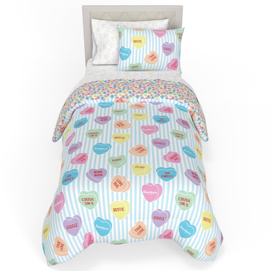 Franco Kids Bedding Super Soft Comforter and Sheet Set with Sham, 5 Piece Twin Size, Hello Kitty