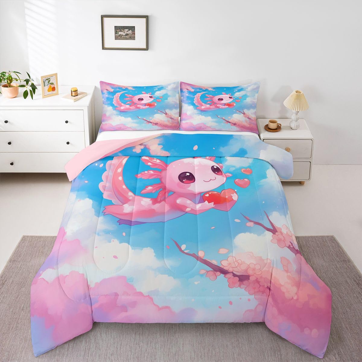 Feelyou Dino Dinosaur Comforter Set Twin Size Kids Boys Bedding