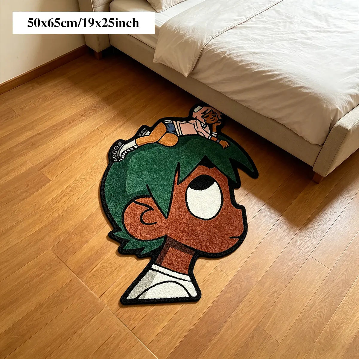 Hip-Hop Style Bedroom Rug, Sheepskin-Like Hallway Carpet, Soft Area Rug, Soft and Comfortable, Fun Design, Home Decor, Perfect for Entryways, Entrance Rug, House Decor Rug