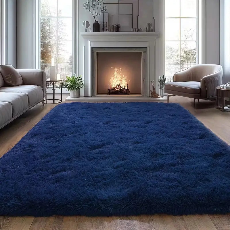 1pc Super Soft Thick Microfibre Fluffy Modern Rug - Decorative Area Rug with Watercolour Modern Design, Plush Indoor Accent for Bedroom, Holiday Christmas Decor, Housewarming Gift