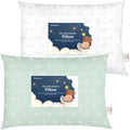 KeaBabies 2pk Toddler Pillows 2 Year Old to 5,14x20 Kids Pillow(Soft White)