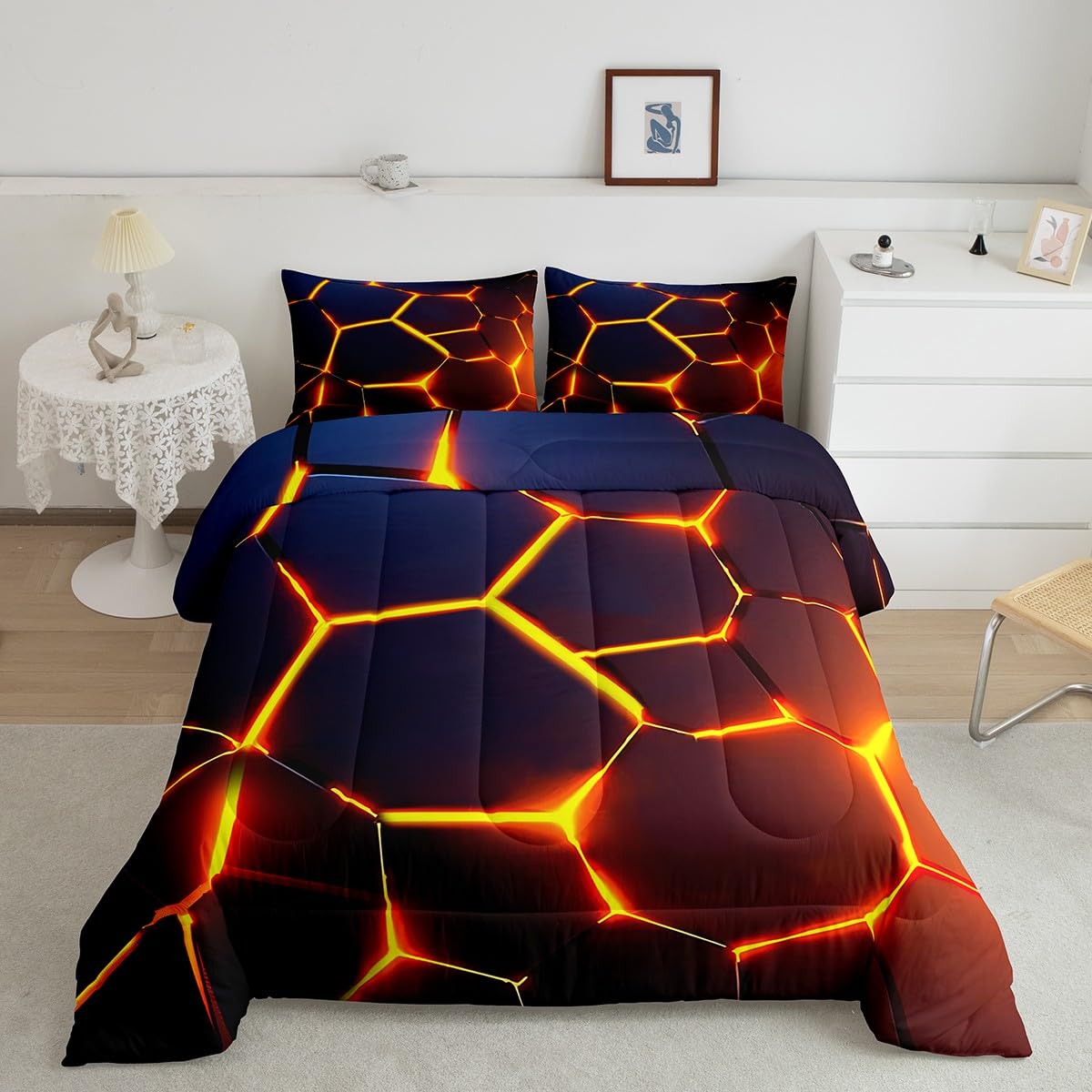 Feelyou Kids Construction Comforter Set Twin Bedding Sets for Boys Toddler Children Cartoon Cars Excavator Tractor Comforter Set Construction Machinery Truck Duvet Set Cars Bed Set with 1 Pillow Case