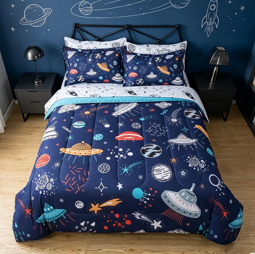 Dinosaur Bedding Set Twin for Boys 5 Pieces Wild Dino Comforter