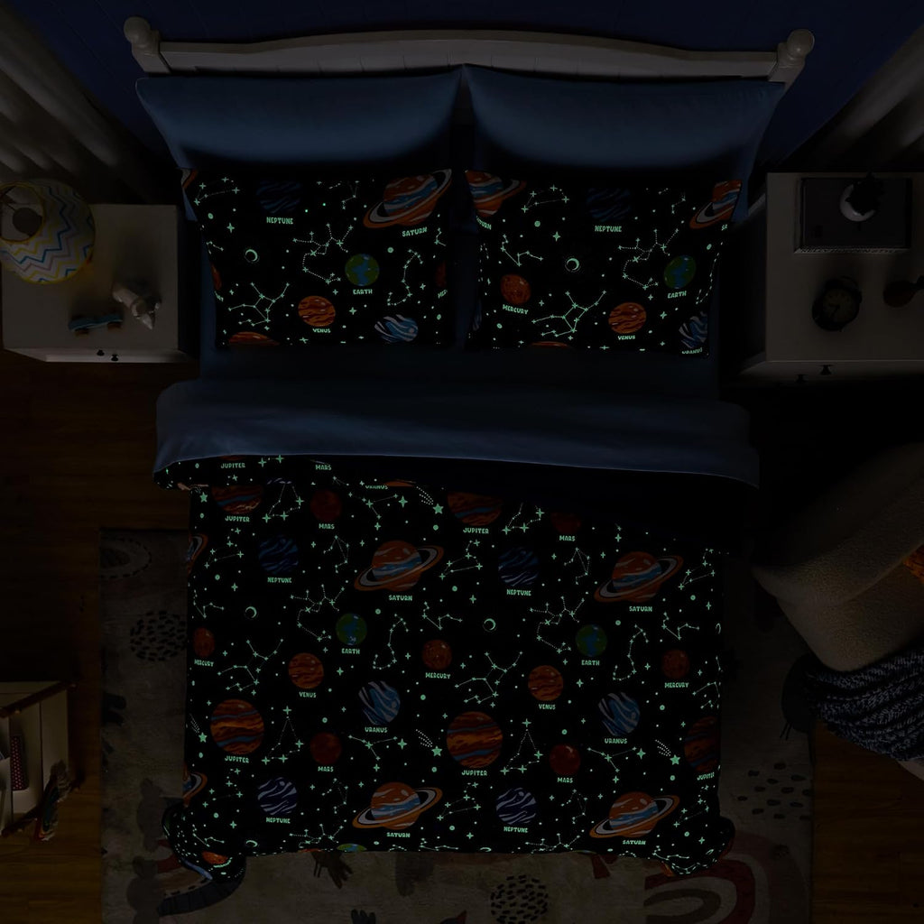 Twin Bedding Sets for Boys - 5 Pieces Space Bedding Twin Comforter Set